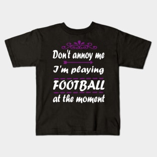 American Football Touchdown Runningback Field Kids T-Shirt